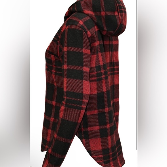 The North Face Small Plaid Crescent Hooded Zip Pullover Jacket - Picture 8 of 8